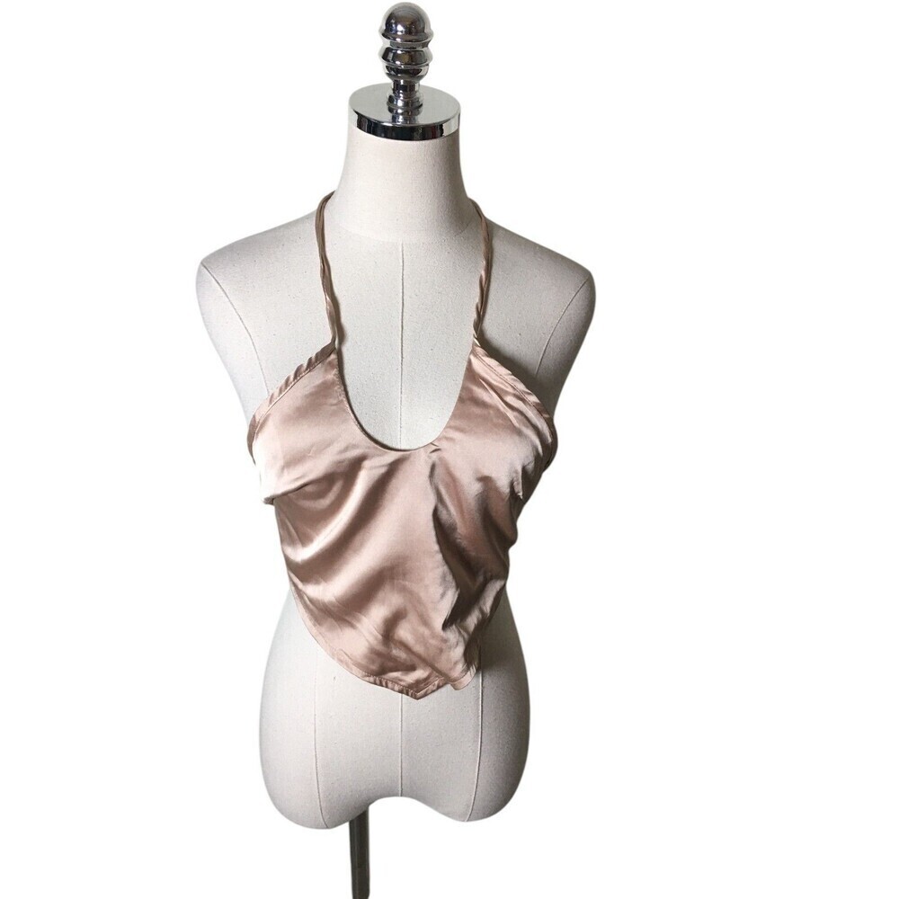 Princess Polly Halter Top Women's Size 2 Pink Eliana Satin
